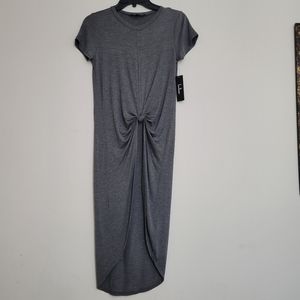 Lulu's Women's Knotted High Low‎ Tee Gray Size S NWT